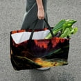 thumbnail image 7 of Fireflies Large Capacity Reusable Oxford Cloth Grocery Basket - Foldable Shopping Bag for Picnics & Shopping, 7 of 7