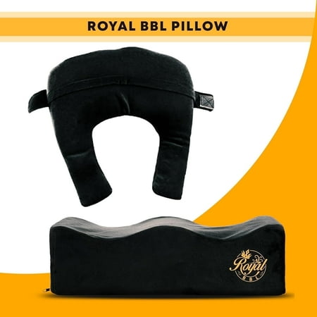 Royal BBL - Brazilian BBL Pillow After Surgery - Dr. Approved BBL Recovery Pillow with Comfort Back Support Cushion for Post-Op Sitting + Cover Drawstring Bag - Comfortable & Easy to Carry for Home