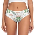 thumbnail image 1 of Balery Frog and Mushrooms Ropa Interior de Algodón para Mujer con Dibujo – Braguitas Cómodas y Elásticas, Estilo Clásico-4X-Large, 1 of 6