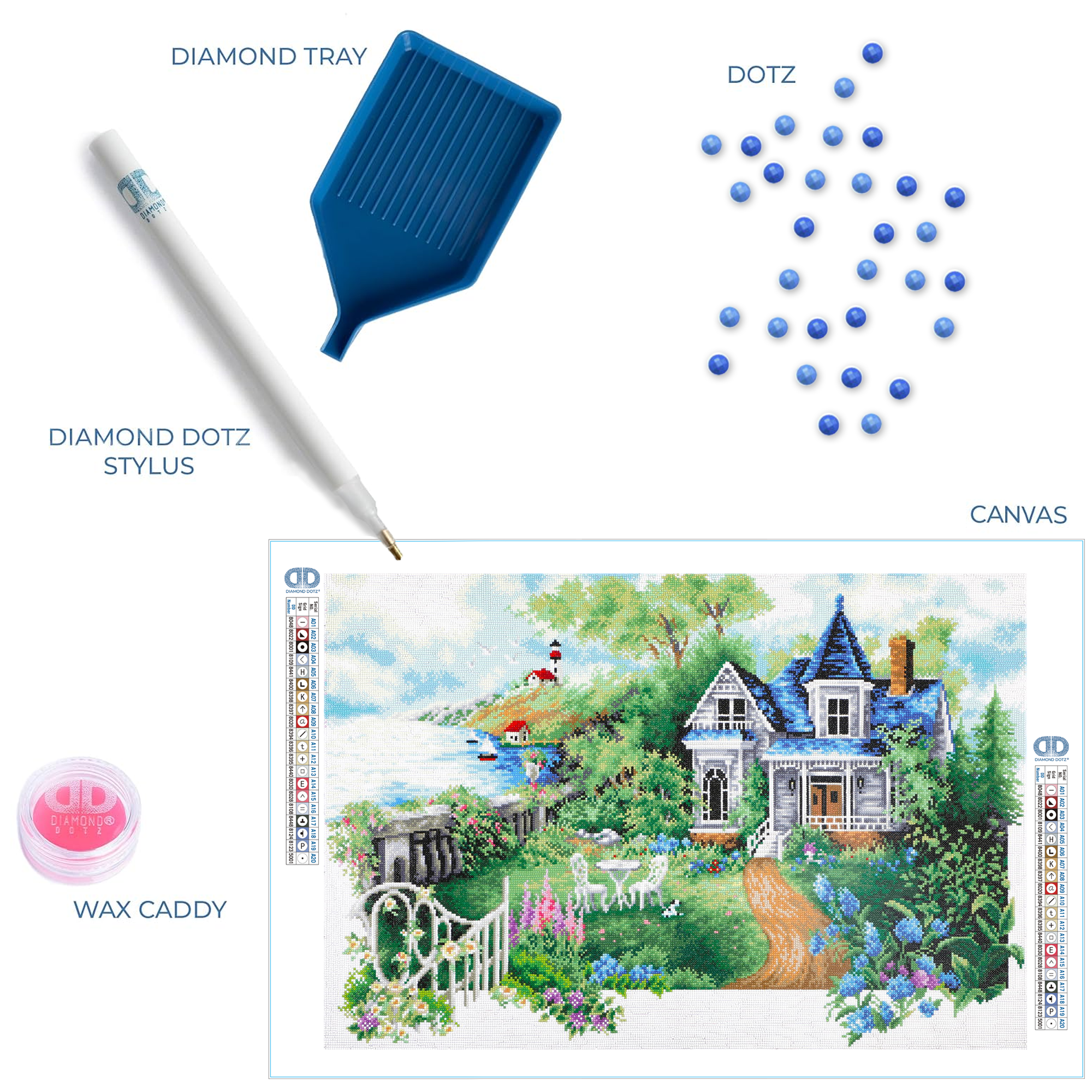 Diamond Dotz Summer Hideaway Landscape Diamond Painting Kits for Adults - Diamond Art Kits a Relaxing Creative Craft Kit with Dotz Gems 24"x35.4"