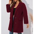 thumbnail image 4 of Defitshape Women's Winter Coat Fall Coats Long Fashion Lapel Spring Casual Fitted Comfy Warm Cotton Outerwear Red 16, 4 of 4