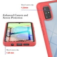 thumbnail image 6 of Case for Samsung Galaxy A71 with Built-in Screen Protector, Hybrid Rugged Full Body Drop Protection Shockproof Anti-Scratch Transparent Clear PC Back Phone Cover, Red, 6 of 6