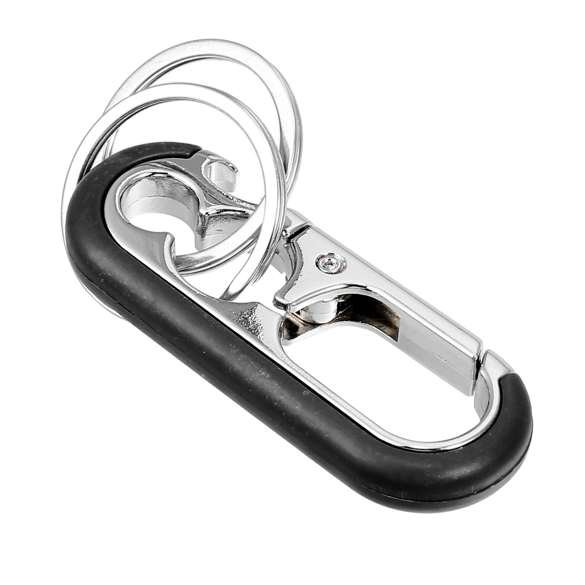 Unique Bargains Car Fob Key Chain Keychain with Double Hoop Black
