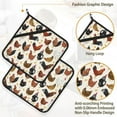 thumbnail image 4 of PRIYAL Retro Groovy Flower Bee Honeycomb Pot Holder Set of 2,Heat Resistant Potholders Oven Hot Pads for Kitchen Cooking Baking BBQ, 4 of 14