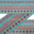 thumbnail image 1 of IBA Indianbeautifulart Gray Aztec Geometric Printed Ribbon Trim 9 Yards Velvet Fabric Laces For Crafts Sewing Accessories 2 Inches, 1 of 5