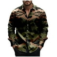 thumbnail image 3 of QATAINLAV Long Sleeve Shirts for Men Casual Trendy Lapel Camo Printed Blouse Regular Fit Button Down Shirts 2025 Outdoor Work Tops Camouflage S Clearance Sale, 3 of 6