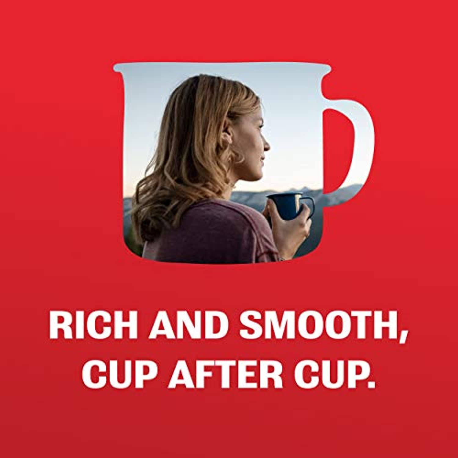 Hills Bros Original Blend Ground Coffee, Medium Roast, Full-Bodied Classic Rich Coffee Taste, Balanced For Optimum Caffeine, 26 Oz
