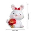 thumbnail image 2 of 2023 Chinese New Year of The Rabbit Decorations The Zodiac Rabbit Home Resin Ornament For Children Room Desktop Bookshlef Office Lucky Rabbit Decors, 2 of 18
