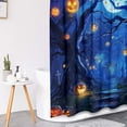 thumbnail image 5 of Fall Shower Curtain Set with Toilet Lid Cover and Non-Slip Rugs, Orange Falling Maple Leaves 4 Pcs Shower Curtains for Bathroom, Hello Autumn Bathroom Set Decor, 5 of 7