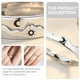 thumbnail image 3 of EeaseMX 1 par de anillos abiertos ajustables con grabado de luna y sol, joyería para parejas, regalo, 3 of 7