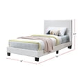 thumbnail image 3 of Simple Relax White Faux Leather Upholstered Platform Bed Twin, 3 of 5