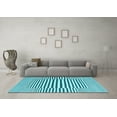 thumbnail image 3 of Ahgly Company Indoor Rectangle Abstract Light Blue Contemporary Area Rugs, 8' x 10', 3 of 4
