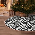 thumbnail image 5 of Balery Ying Yang Checkered Printed Christmas Tree Skirt , Merry Christmas Party Christmas Tree Decoration,Adjustable Tree Skirt-30", 5 of 6