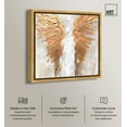 thumbnail image 2 of Golden Wings Canvas Elegant White Gold Wall Art by Art Remedy, Gold Frame, 40" x 40", 2 of 7