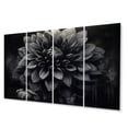 thumbnail image 2 of Designart "Black White Garden Dahlia Palette Monochrome Elegance" Floral Art Living Room Set, 2 of 5