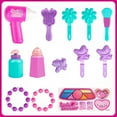 Hot Bee Girls Pretend Play Makeup Toddler Vanity Set, 19 PCS Pink Kids
