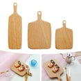 thumbnail image 4 of 1:6 1:12 Doll House Cheese Serving Board with Handle Models Set Light Brown, 4 of 7