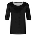 thumbnail image 4 of XFHLMJFF Womens Oversized T-Shirts Casual Loose Summer Going Out Beach Top Suitable Round Neck Mid Sleeve Comfortable Print Blouse 2024 Trendy, 4 of 4