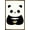 Bronze Framed Version, variant on Andy Westface - Panda Love Wall Poster, 22.375" x 34" Framed