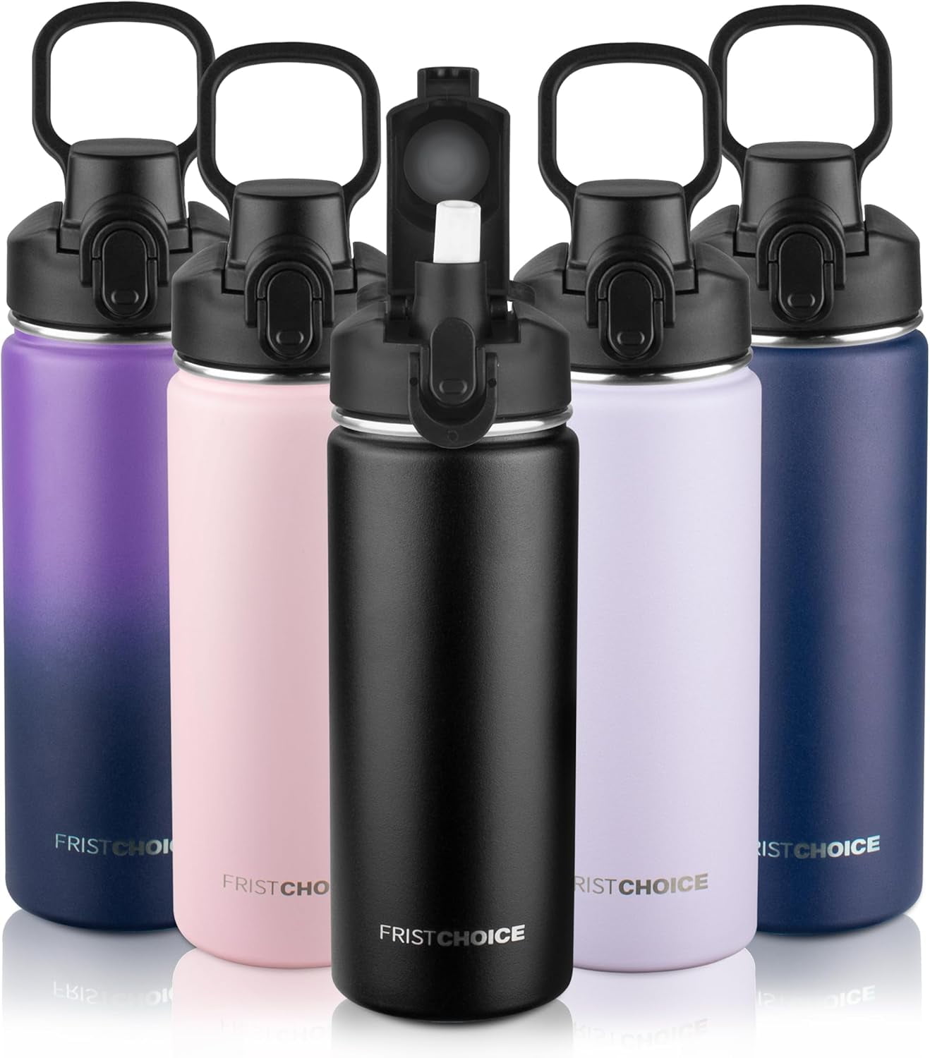 MINISO Bouteille d'eau de sport en plastique avec bec verseur, 650 ml