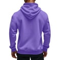 thumbnail image 4 of Dresfit Tactical Sweatshirts Mens Hooded Quarter Zip Hoodies Fleece Long Sleeve Outdoor Pullover Winter Fall Multi Pockets Lined Cargo Tops Purple 4XL, 4 of 9