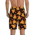 thumbnail image 4 of Lsque Cartoon Pizza Mens Sleep Pajama Shorts,Short Pajama Pants, Cotton Ultra-Soft Knit-3X-Large, 4 of 9