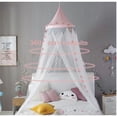 thumbnail image 2 of Baby Crib Canopy, Blue Pink Stars Mosquito Net Curtain Canopy Dome Princess Bed Tent, Bedroom Decoration Dressing Reading Playhouse (Pink), 2 of 5