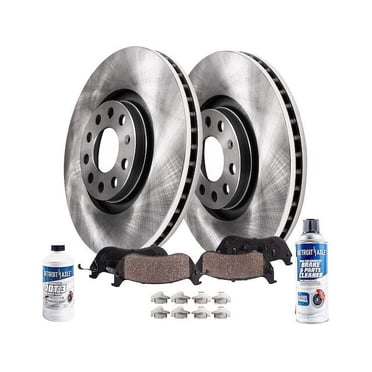 AM Autoparts Front Brake Pad And Rotor Kit For Audi A4 & Passat (1999-2006) – Semi-Metallic Pads, Vented Rotors, Wear Sensors Included
