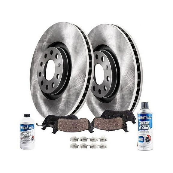 Front Brake Pad and Rotor Kit - Compatible with 2012 - 2021 Volkswagen Passat 2013 2014 2015 2016 2017 2018 2019 2020