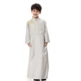 thumbnail image 6 of LEEYNEER Fall Clothes for Boys Boys Middle Muslim Pure Fashion Dresses and Long Topcoats Comfortable Blouse, 6 of 9
