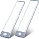 thumbnail image 1 of Luces para debajo del gabinete, iluminación LED blanca recargable con batería, luz inalámbrica con sensor de movimiento para interiores, 3 modos de luz nocturna, (paquete de 2), 1 of 5
