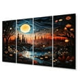 thumbnail image 2 of Designart "Festival The Hinduisim Diwali painting II" Spiritual Metal Wall Art Set, 2 of 5