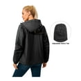 thumbnail image 6 of Little Donkey Andy Womens Warm Recycle Insulated Jacket Hooded Lightweight Windproof Winter Coat Hiking Travel Black L, 6 of 6