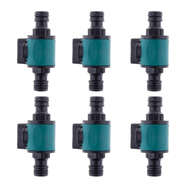 Paquete de 6 conectores de manguera de jardín, adaptador , válvula atornillada, acoplamiento de rápida Gloria Válvula de conector de manguera