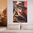 thumbnail image 6 of Horror Freddy Krueger Tapestry Wall Hanging Wall Art Decor Wall Tapestry for Living Room Bedroom Dorm 40"x60", 6 of 8