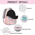 thumbnail image 4 of Artistic Watercolor Dinosaur Student Backpack Cute Dino Illustration Pattern for School Student Retro Roaring Forest Print, 4 of 6