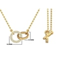 thumbnail image 3 of Collier en Argent Plaqué Or Rose 0,25 Ct FG/VS Rond de Laboratoire Lié à un Diamant Cercle 18 Pouces pour Femmes, 3 of 4