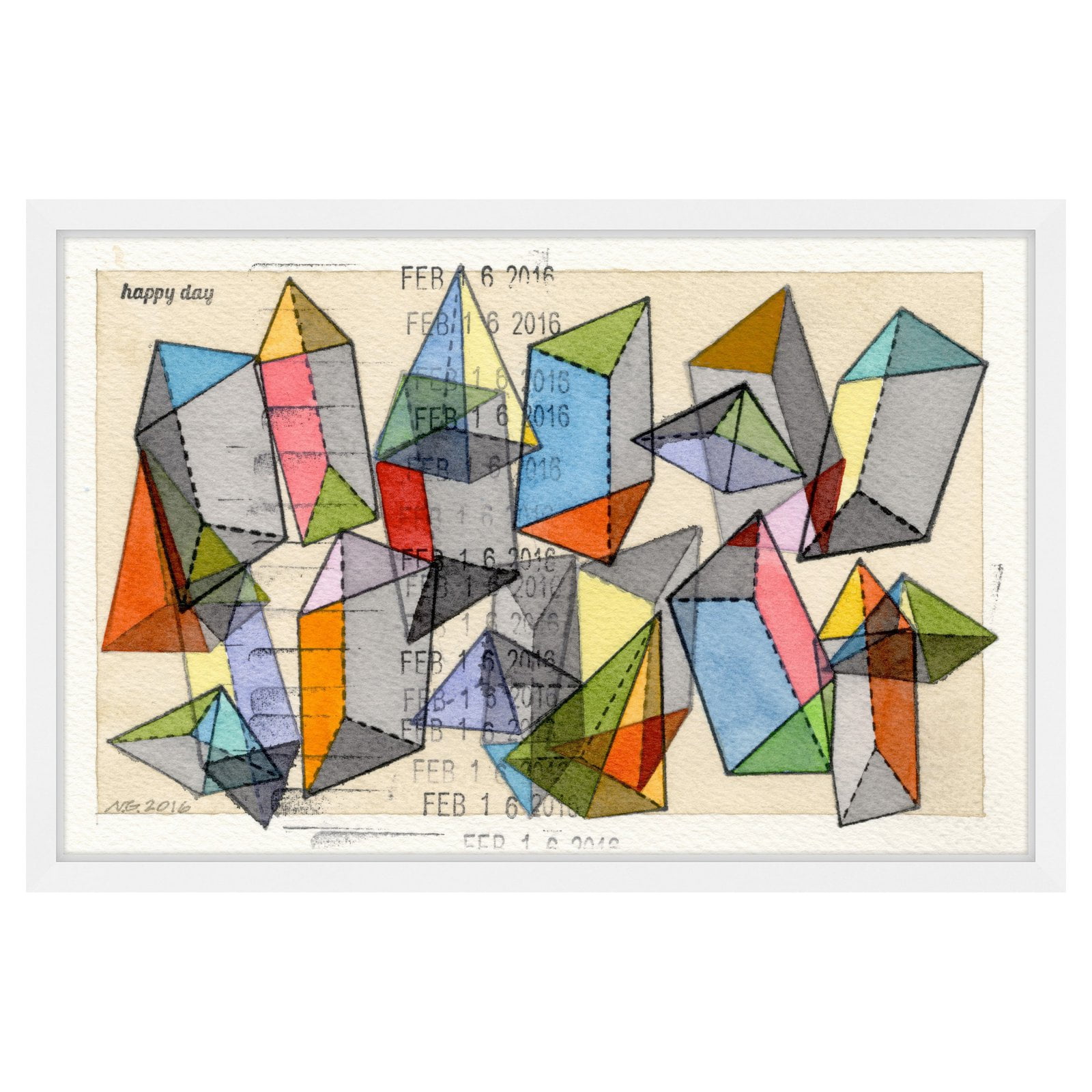 Marmont Hill "Happy Day" by Nikki Galapon Framed Painting Print