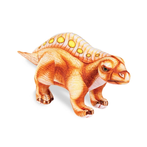 Real Planet 14.5" Dinosaur Plush Toy - Little Boy Dinosaur Toys, Dinosaur Stuffed Animals, Dino Plushie, Baby Stuffed Dinosaur, (Brown Lotosaurus, 14.5")