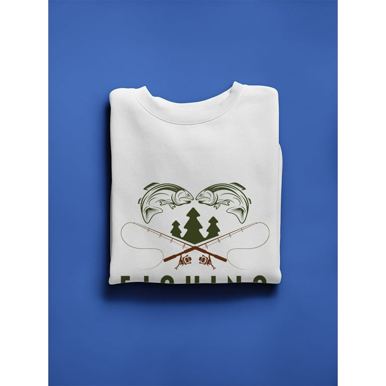 Vintage Fishing Sweatshirt Men -Image by Shutterstock, Male Small