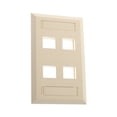 thumbnail image 2 of Hubbell FPL14HI 4-Port Face-Plate, 1-Gang, ID-Label Covers, Ivory, 2 of 2