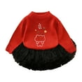thumbnail image 4 of MEZZALL Outfit Sets Kids Sweater Dress Fall Winter Cartoon Knitted Pullover Baby Girl Puffy Mesh Skirt Relaxed Fit Children Fashion Clothes Sets, 4 of 4
