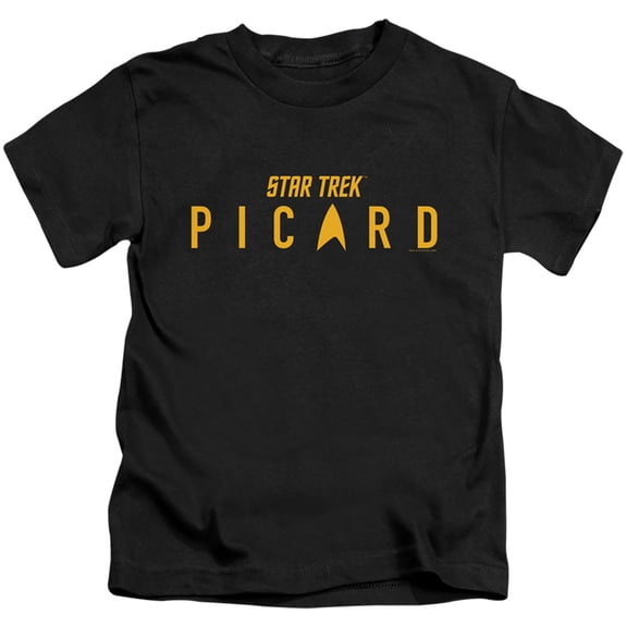 Star Trek Picard Picard Logo Youth 18/1 T-Shirt Black