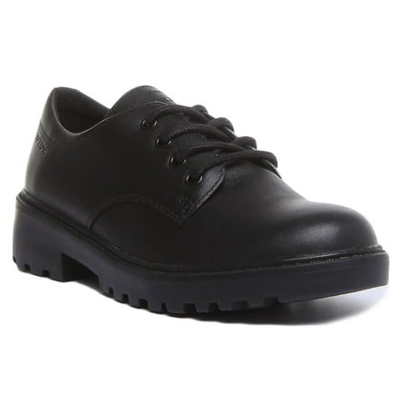

Geox J Casey Kid s Lace Up Breathable Shoes In Black Size 1