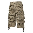 thumbnail image 4 of GrmtClth Men's Camouflage Print Cargo Shorts Multi Pocket Knee Length Short Trousers Athletic Outdoor Casual Loose Fit Shorts Khaki 34short, 4 of 5