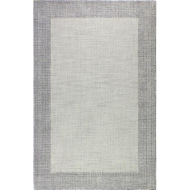 Bashian R120-IVSIL-4X6-CL146 Bashian Venezia Collection Geometric Transitional 100 Percent Wool Hand Tufted Area Rug, Ivory & Silver - 3 ft. 6 in. x 5 ft. 6 in.