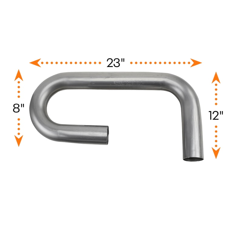 2x U J Combo 304 Stainless Steel Mandrel Bend Exhaust Pipes - Turbo Header & Exhaust Tubing