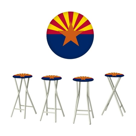 Best of Times State Flag of Arizona Outdoor Bar Stools - Set of