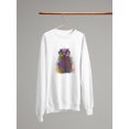 thumbnail image 3 of Colorful Badger Sweatshirt Women -Fab Funky Designs, Female XX-Large, 3 of 4