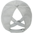 thumbnail image 4 of Womens Criss Cross Ponytail Baseball Cap Adjustable High Messy Bun Ponycap Quick Drying Hat, 4 of 7